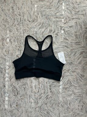 all in motion Black Racerback Mesh Sport Bra